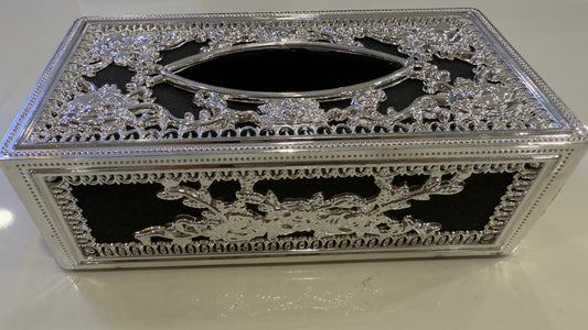 Chrome tissue box | black| tissue box