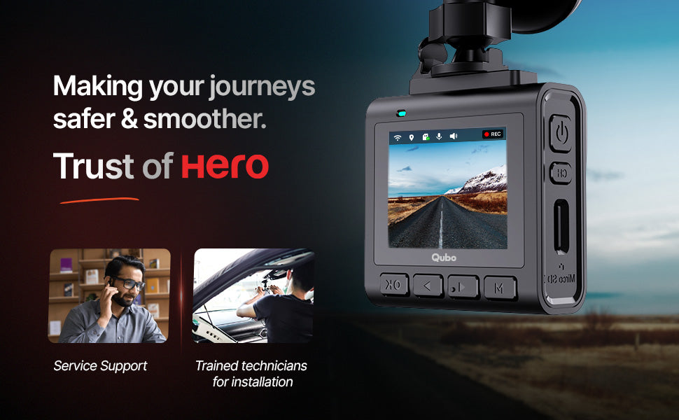 Qubo Car Dashcam Pro 2.7K by Hero Group