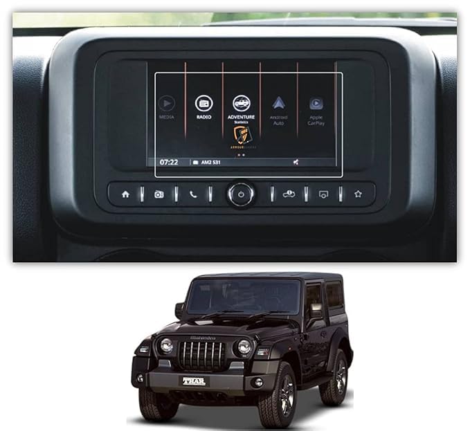 Audio Wheels car Stereo Frame for Mahindra Thar (9 inch) with Android Wiring