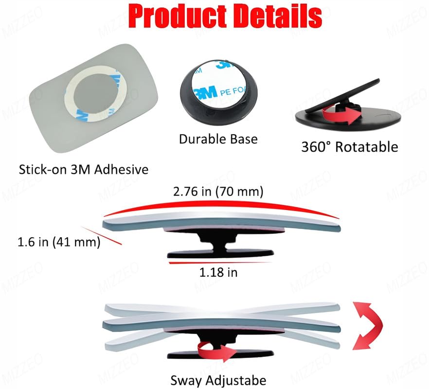 3R 360° Adjustable Blind Spot Mirror