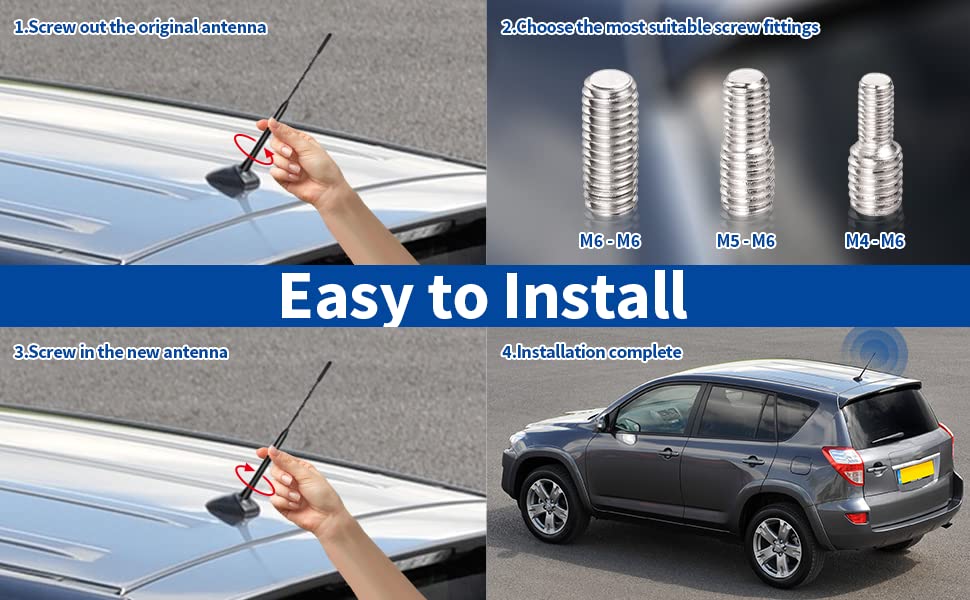 Long Range AM/FM Replacement Audio Antenna