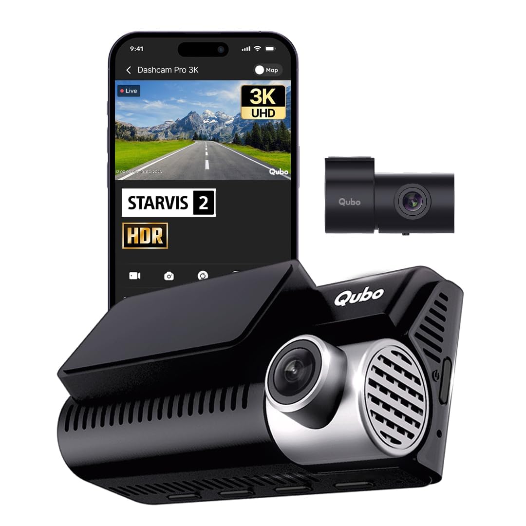 Qubo Car Dashcam Pro 3K with Sony STARVIS 2 IMX675 Sensor
