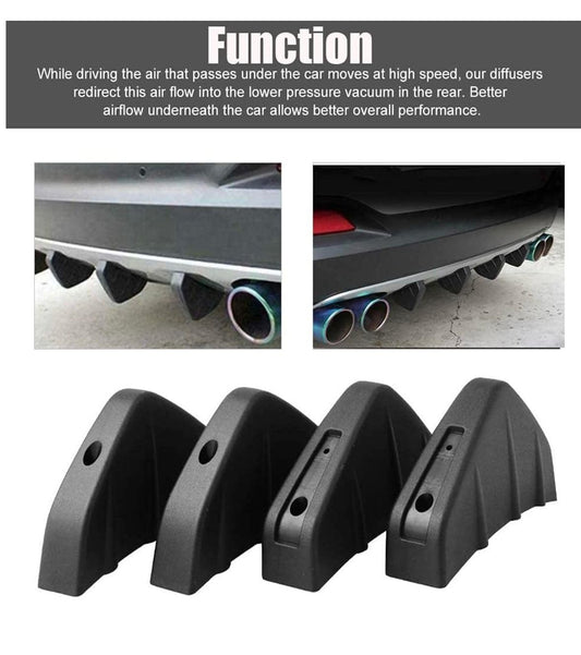 AUTO MT 4 PCS Car Rear Bumper Lip Spoiler