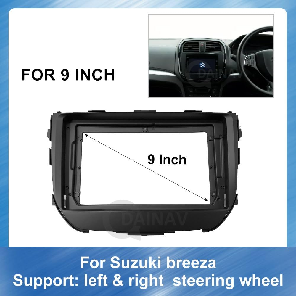 ABS300 Plastic Material 9 inch Maruti Car Stereo Frame with Wiring