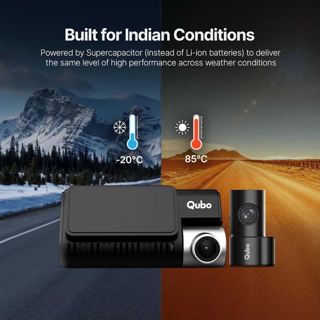 Qubo Car Dashcam Pro 3K with Sony STARVIS 2 IMX675 Sensor