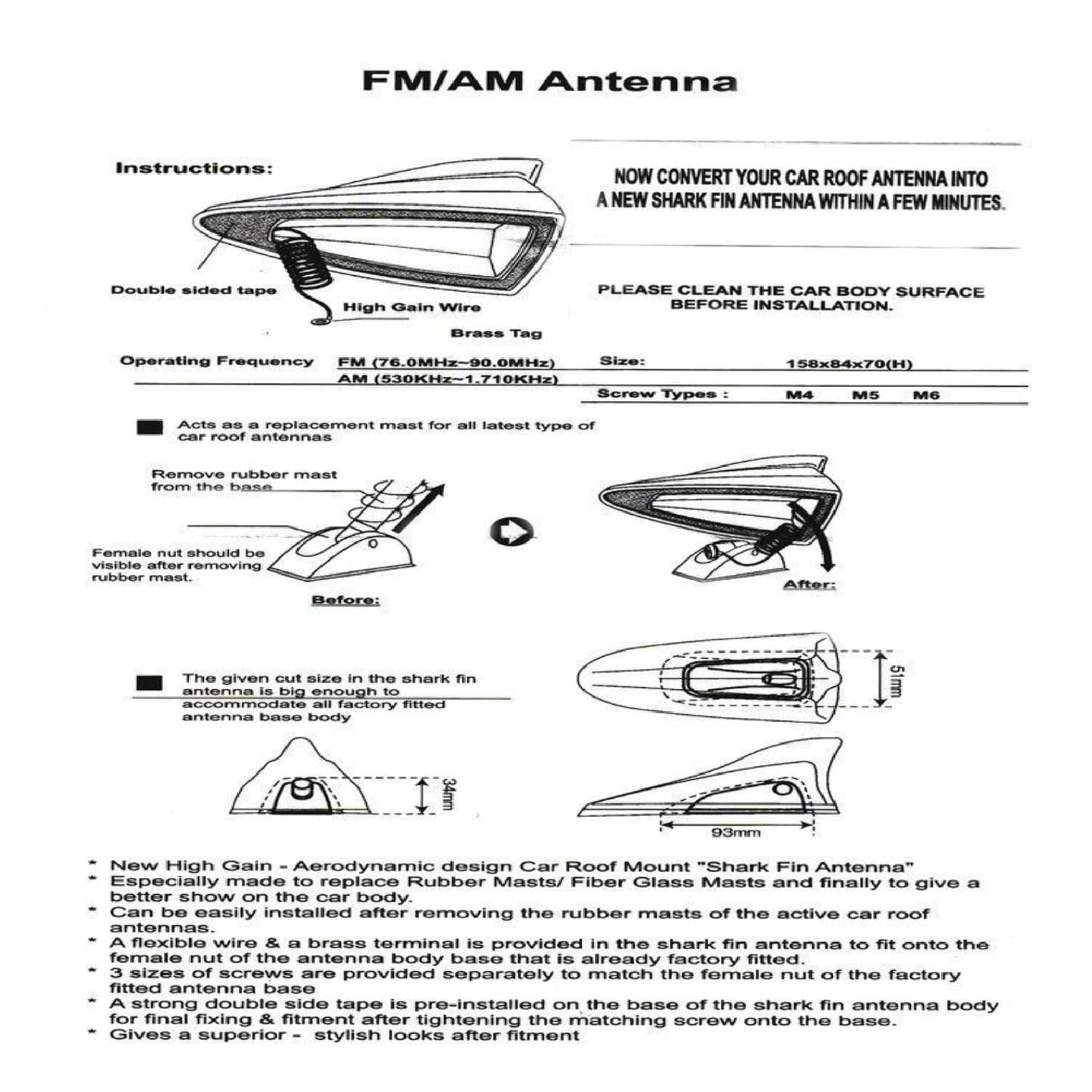 Shark Fin Car Antenna