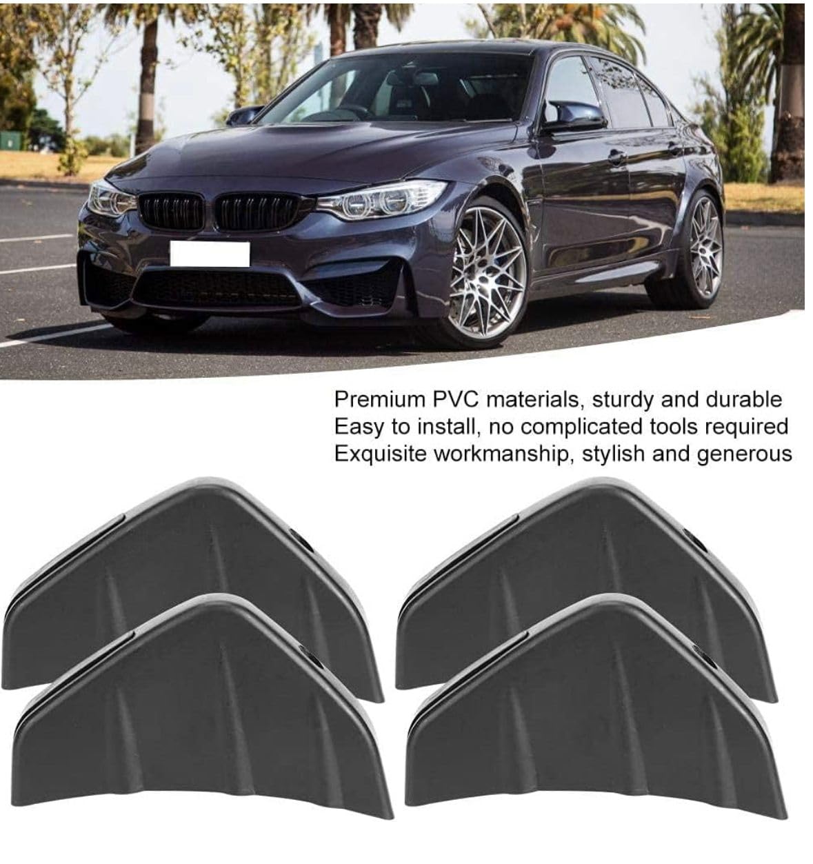 AUTO MT 4 PCS Car Rear Bumper Lip Spoiler