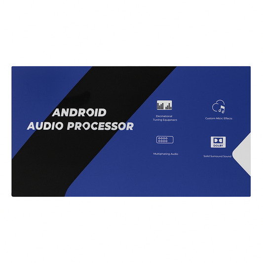 Box for Android Audio Processor with blue and black design