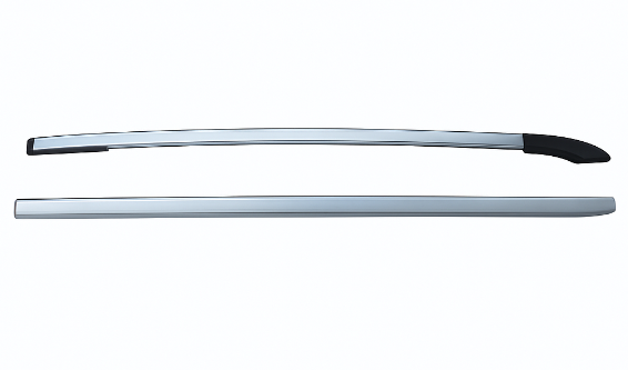 Two car roof racks on a white background