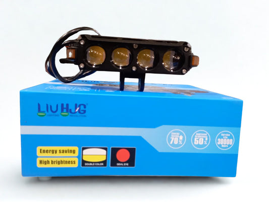 LED light bar on top of a blue LIUHJC branded box with white background