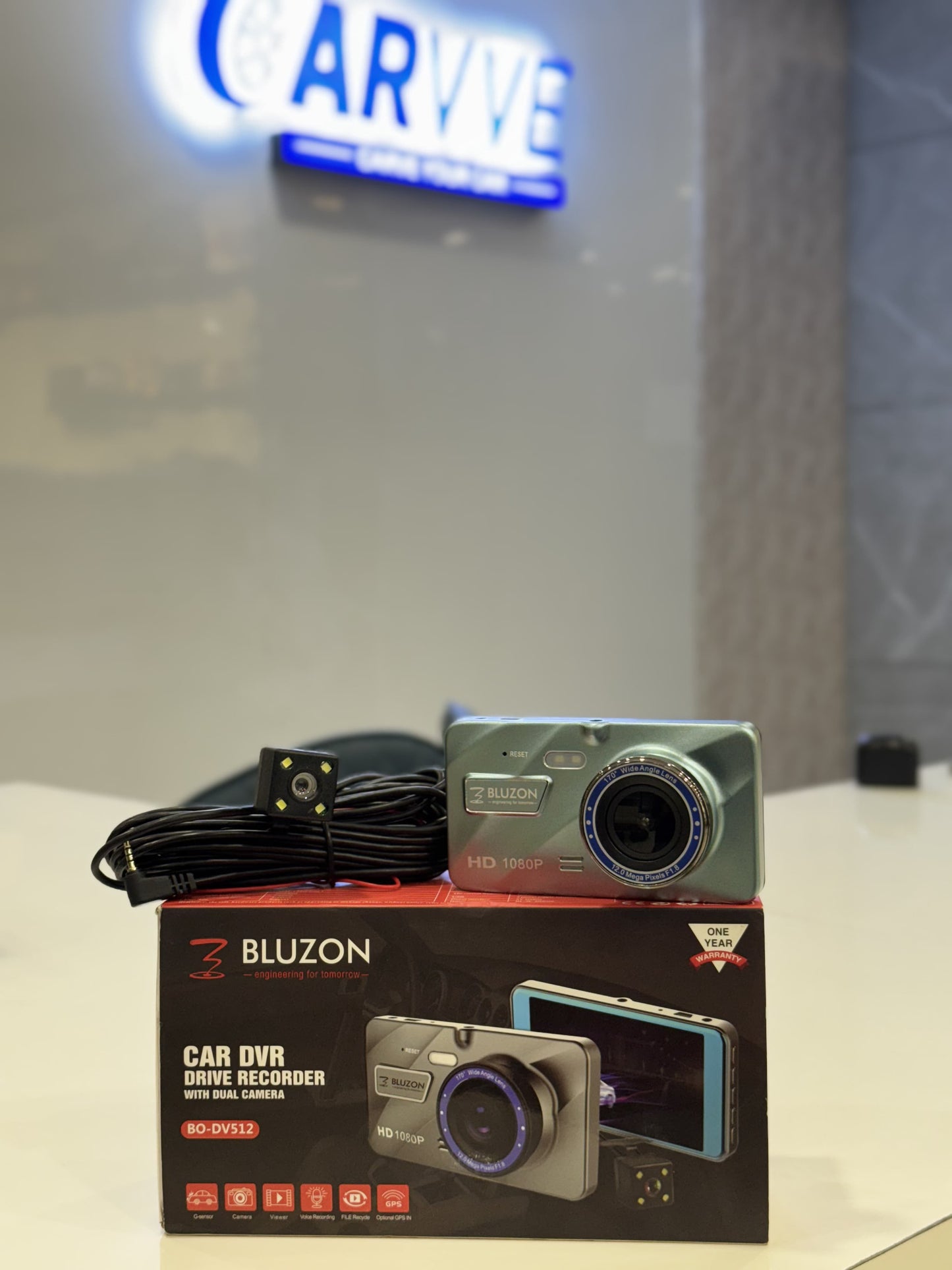 Bluzon Car DVR Drive Recorder with Dual Camera BO-DVR512