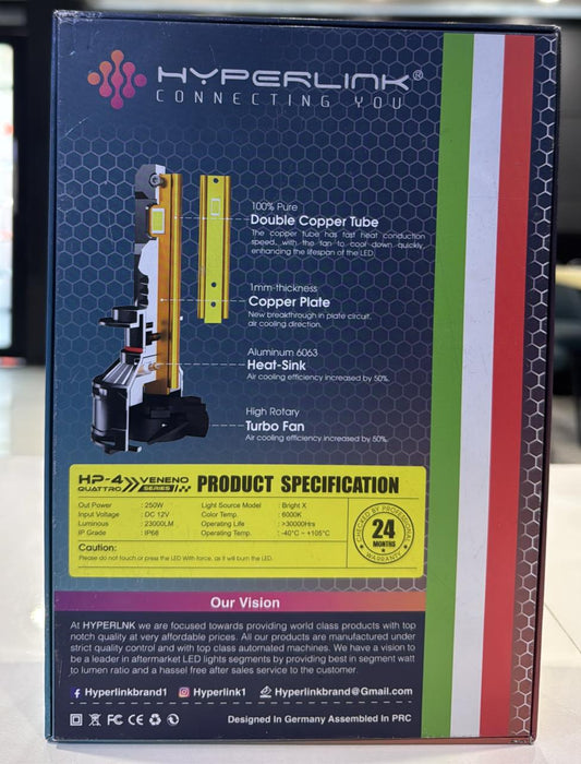 Hyperlink H4 250W LED Headlight