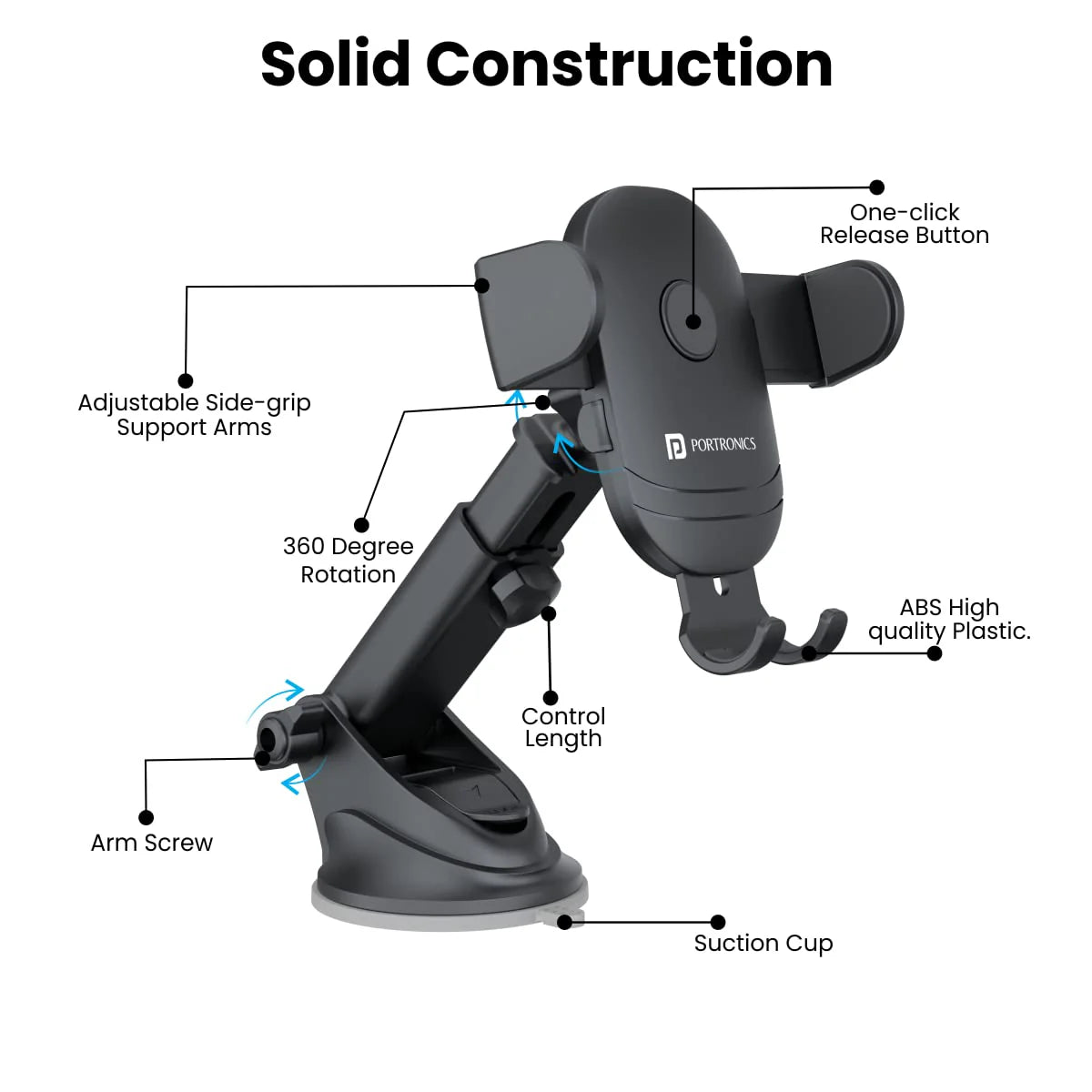 Portronics Mobile Holder Clamp M2