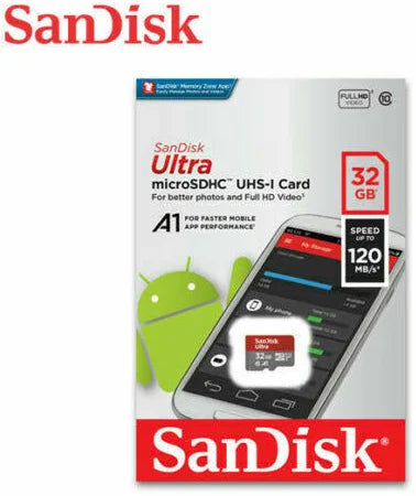 SanDisk Ultra microSD UHS-I Card 32GB, 120MB/s R