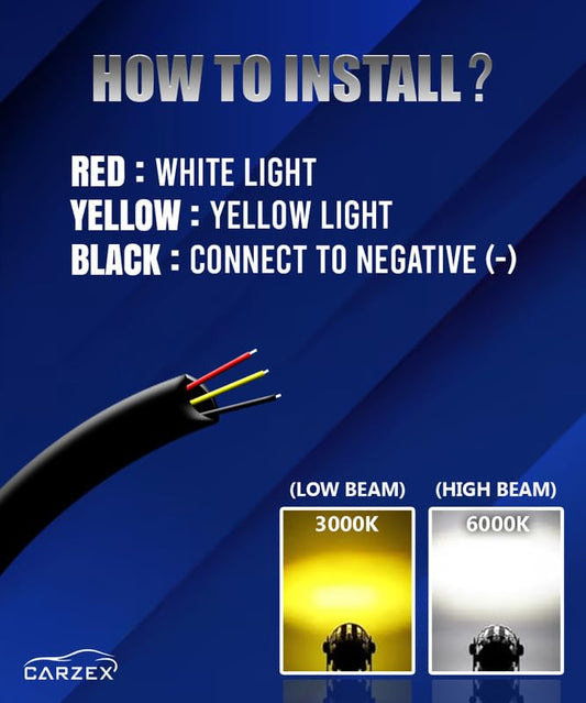 Carzex® Mini Drive Projector Lens LED Bar Fog Light