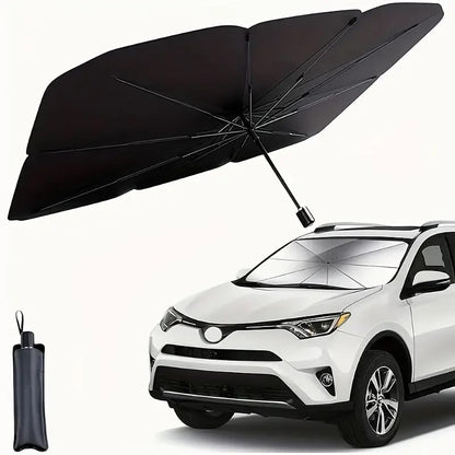 HSR Car Windshield Sun Shade Cover for Front Window with UV Protection, Foldable and Retractable Sun Visor Keeps Car Cool, Universal Fit (Size : 58 x 27 Inch)