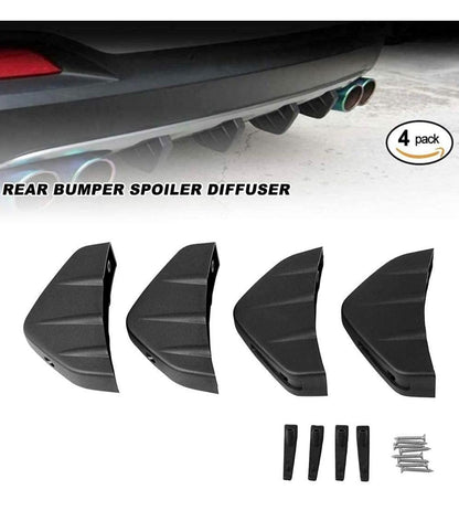AUTO MT 4 PCS Car Rear Bumper Lip Spoiler