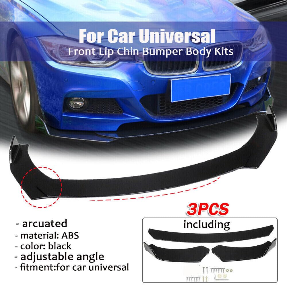 AUTO MT Universal JDM 3-pcs Front Bumper Splitter