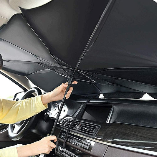 ZINQUI Car Sunshade Windshield Cover, Umbrella Windshield Sunshade for Car Front Window Sun Protection & Heat Insulation Foldable Sun Shade Full Cover Sunshade for Most Vehicles