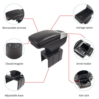 Oshotto PU Leather AR-01 Car Armrest Console Box