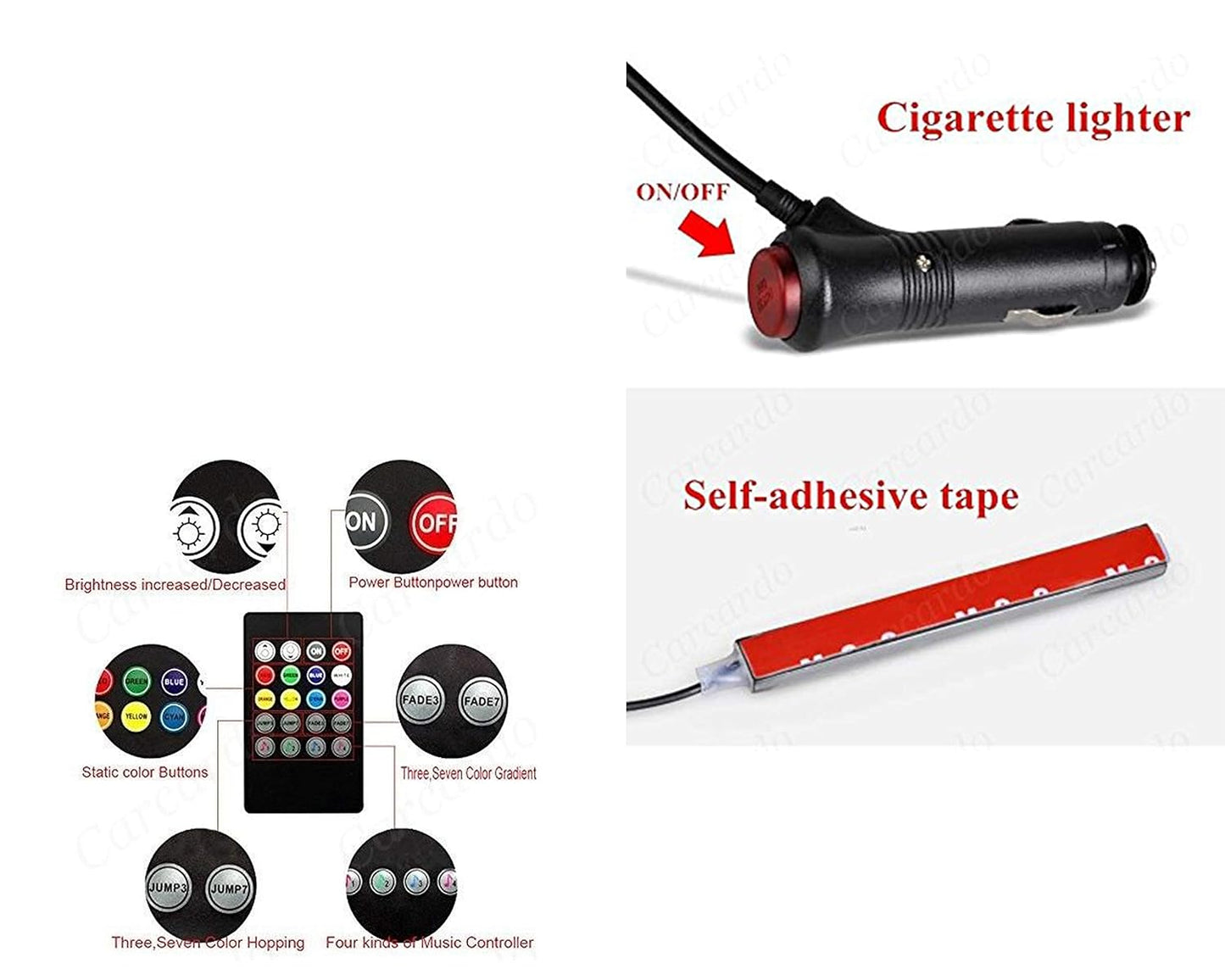 LED RGB Car Interior Decorative Atmosphere Strip Music reactive