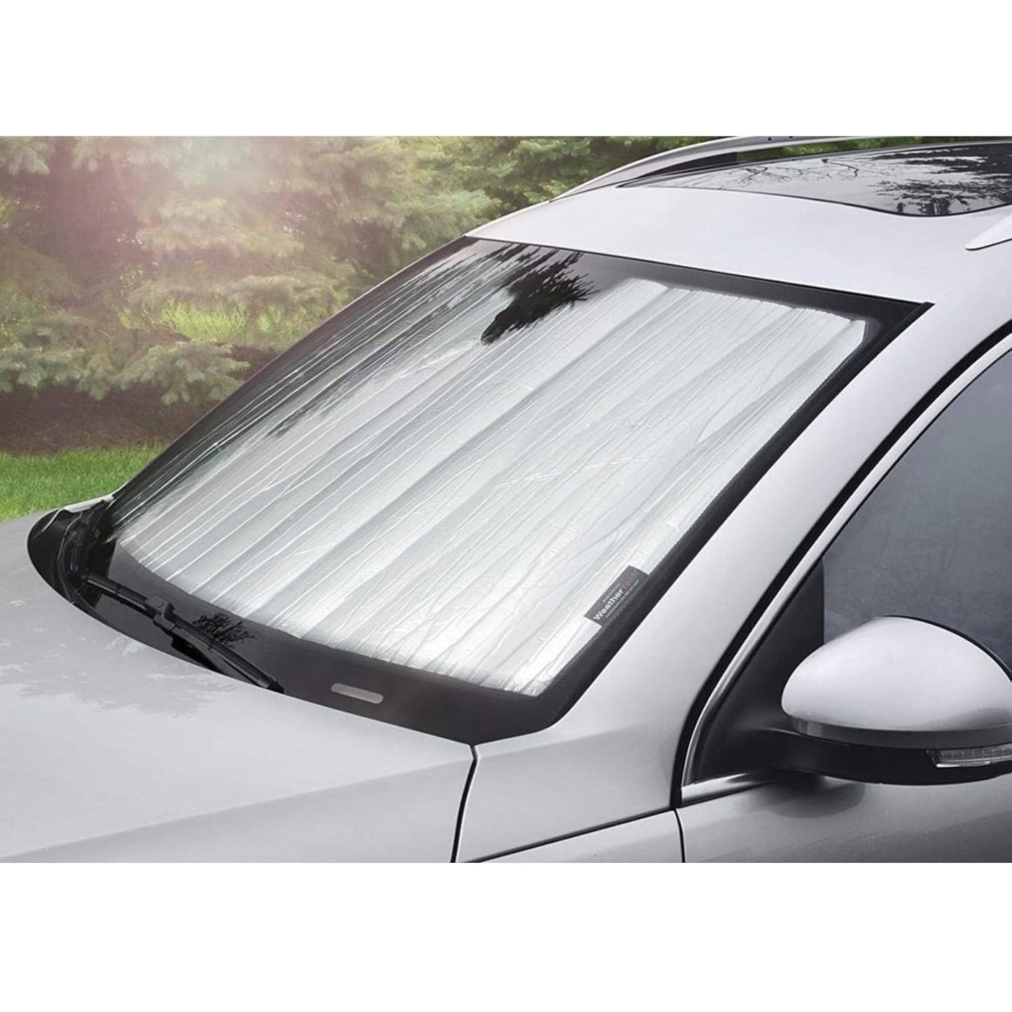 AutokraftZ Sunshade for Front Windshield Foldable Cool Reflective Sun Blocker for Car Interior Block 98% UV Rays Premium Aluminum Foil Heat Insulation Sun Shade Perfect for Car, Van,SUV(51x23inch)
