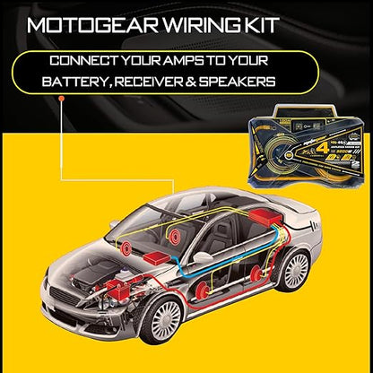 Motogear 4 Gauge Amplifier Wiring Kit