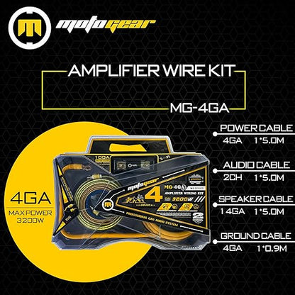Motogear 4 Gauge Amplifier Wiring Kit