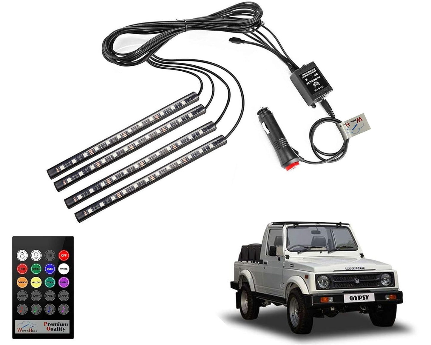 LED RGB Car Interior Decorative Atmosphere Strip Music reactive