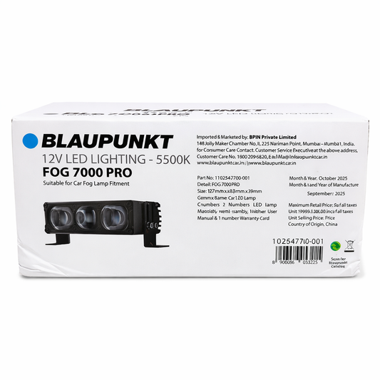 Blaupunkt Fog 7000 Pro LED lighting package on a white background