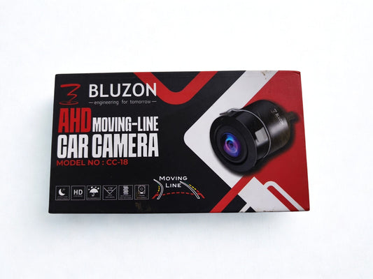 Bluzon AHD Moving-Line Car Camera packaging on a white background
