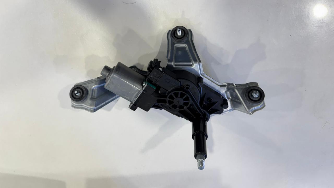 Car wiper motor on a white background