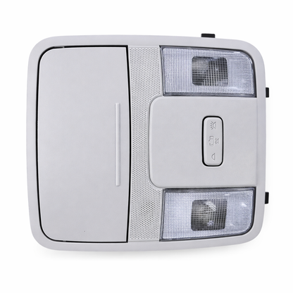Car interior light fixture with multiple bulbs on a white background