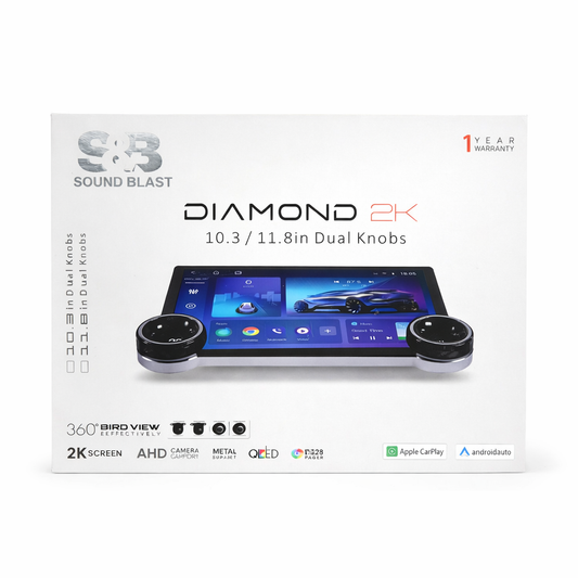 Product packaging for S3 Sound Blast Diamond 2K with a tablet display on a white background