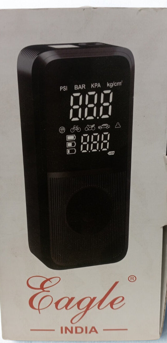 Black digital device with display on a white background, branded 'Eagle India'.