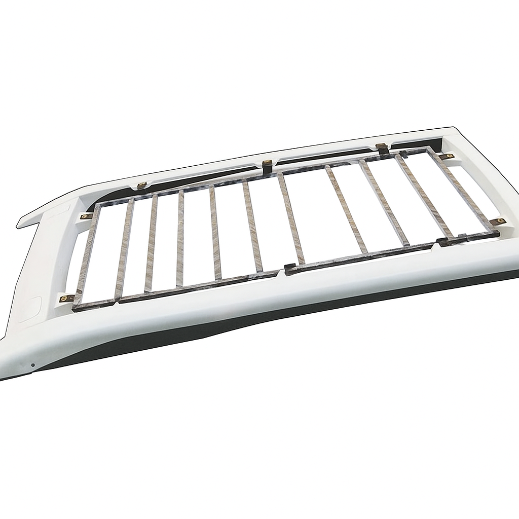 Car roof rack on a white background