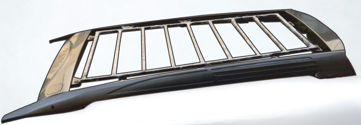 Car roof rack on a white background