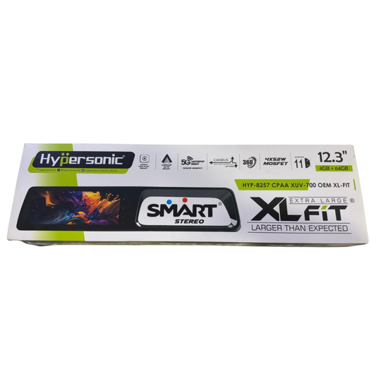 Box of Hypersonic Smart Stereo product on a white background
