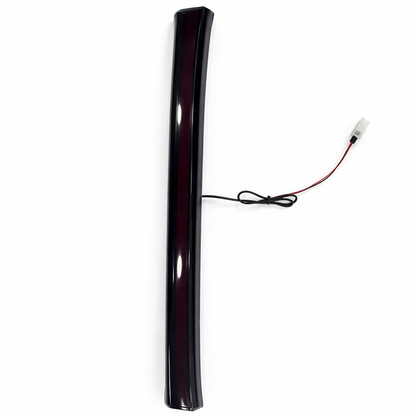 Black car antenna with wiring on a white background