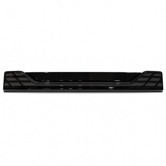 Black car door sill protector on a white background