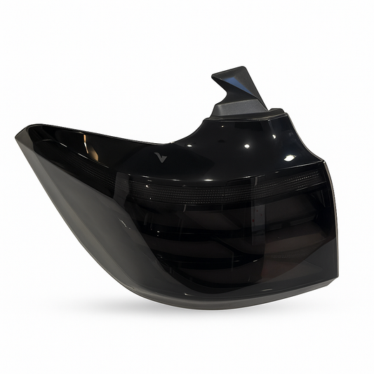 Black motorcycle fairing on a white background