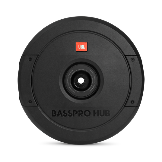 Black speaker component with JBL logo on a white background