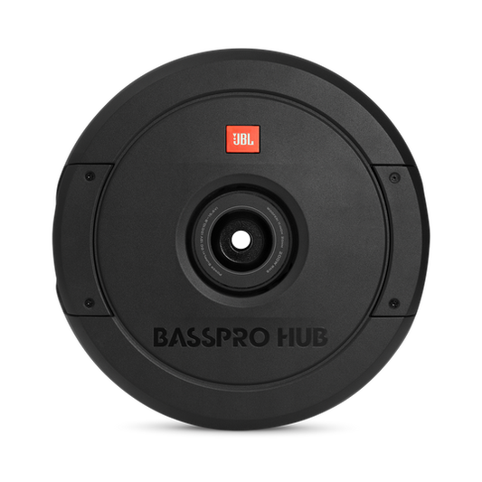 Black speaker component with JBL logo on a white background