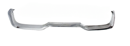 Chrome car bumper on a white background