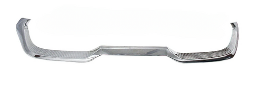 Chrome car bumper on a white background