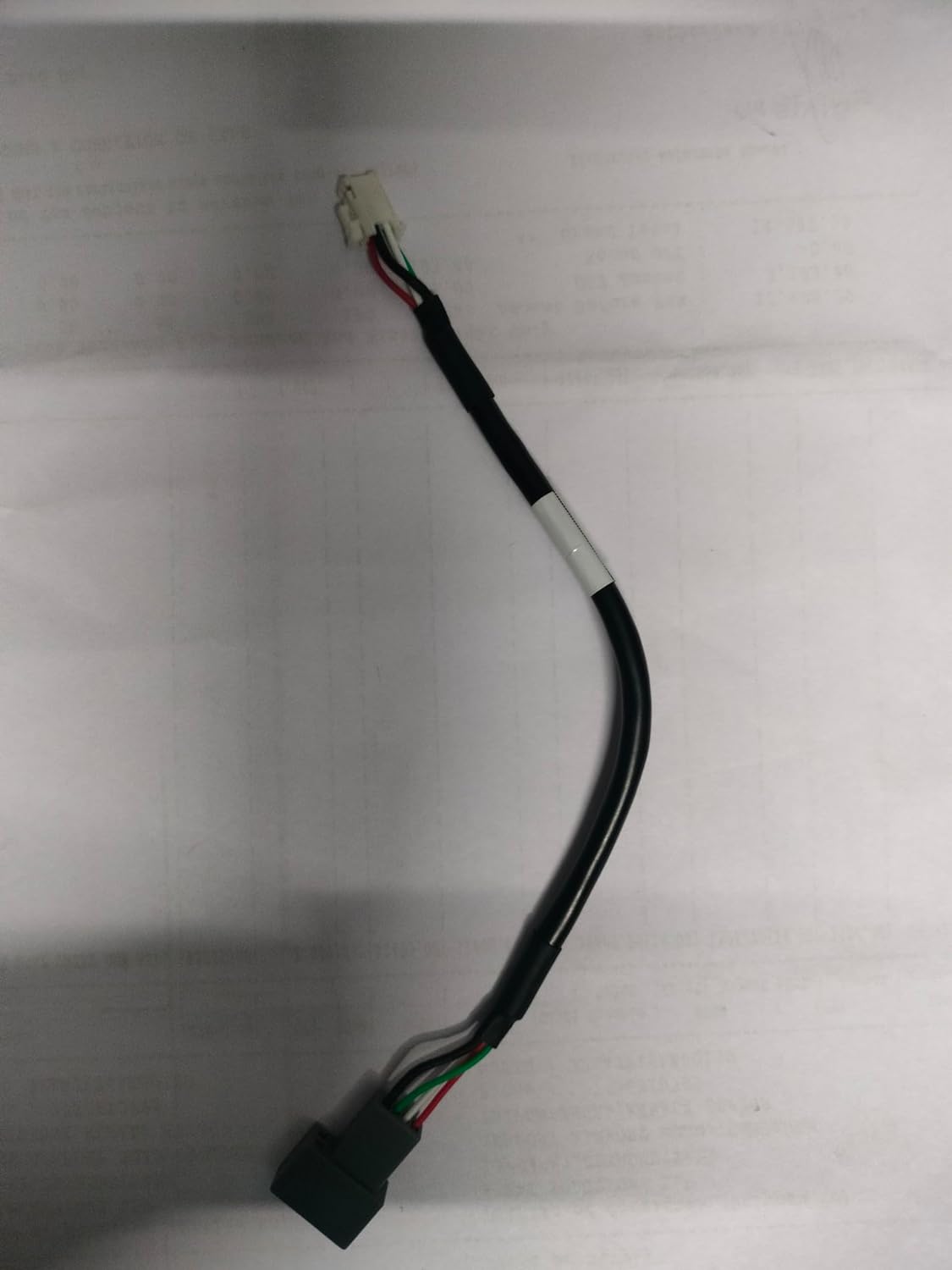 Electrical wire harness on a white background