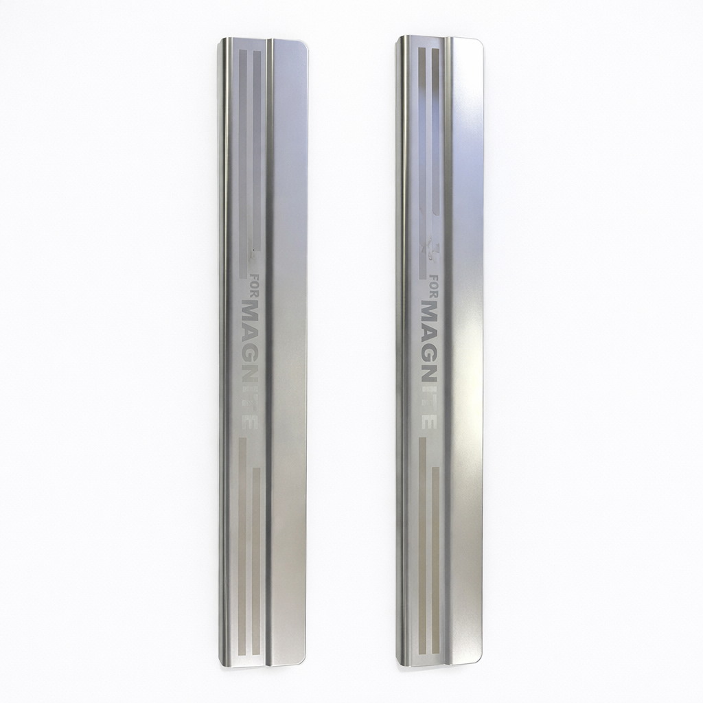 Two metallic bookmarks with 'Magne' branding on a white background