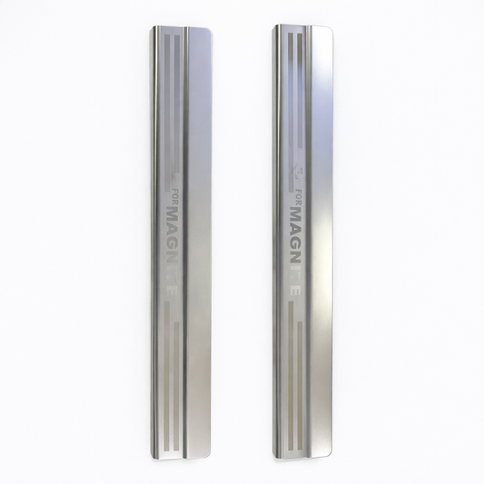 Two metallic bookmarks with 'Magne' branding on a white background