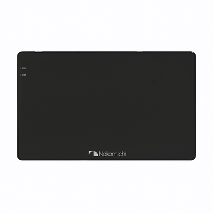 Black graphic tablet with Nakamichi branding on a white background
