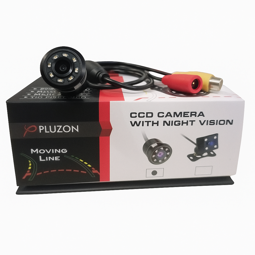Pluzon CCD camera with night vision on a white background